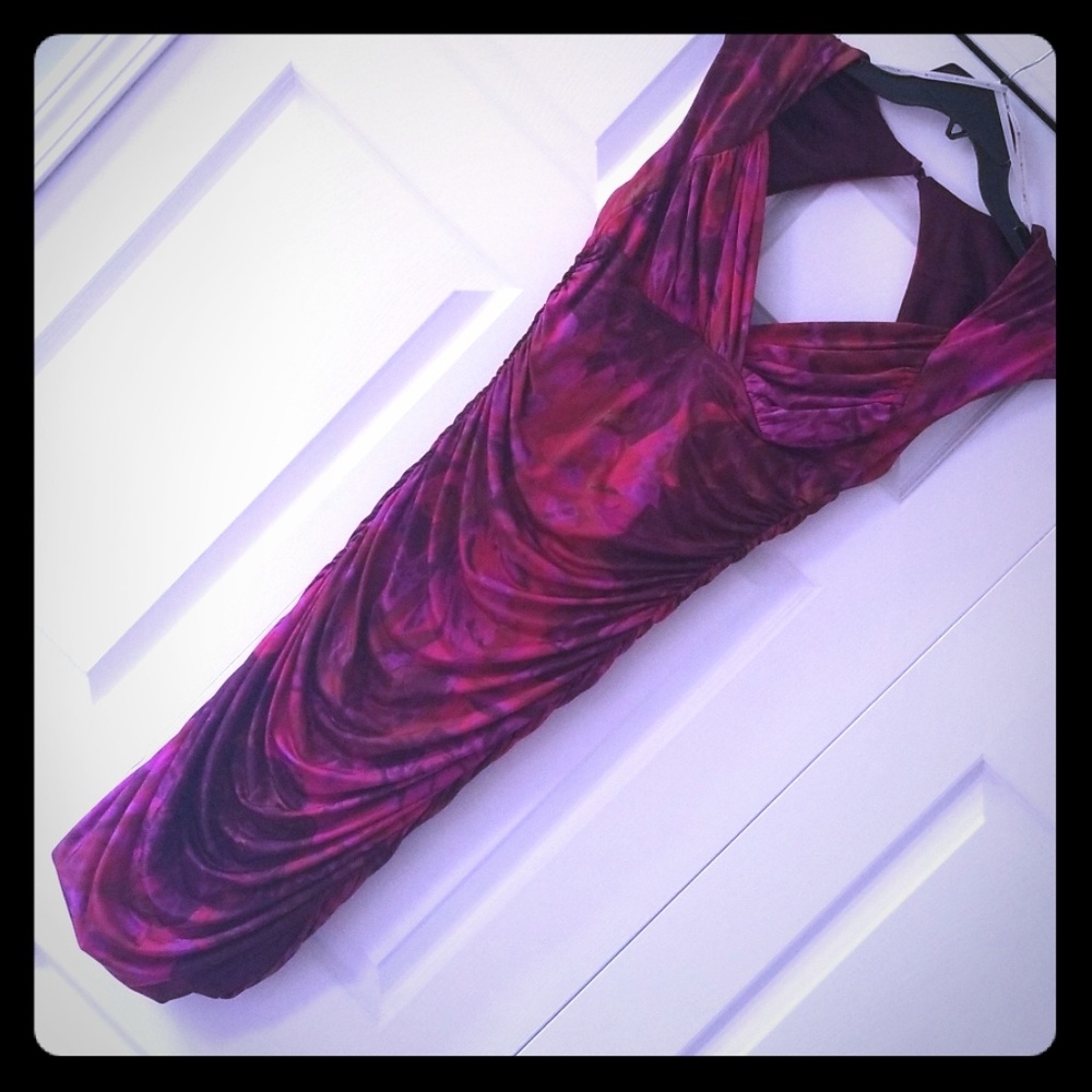 Boston Proper Stretch Rouched Slip Dress